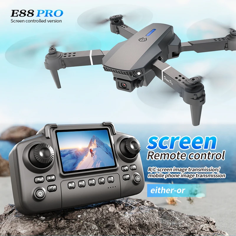 Dron Rc Quadcopter - Professionele E88 PRO Drone met scherm
