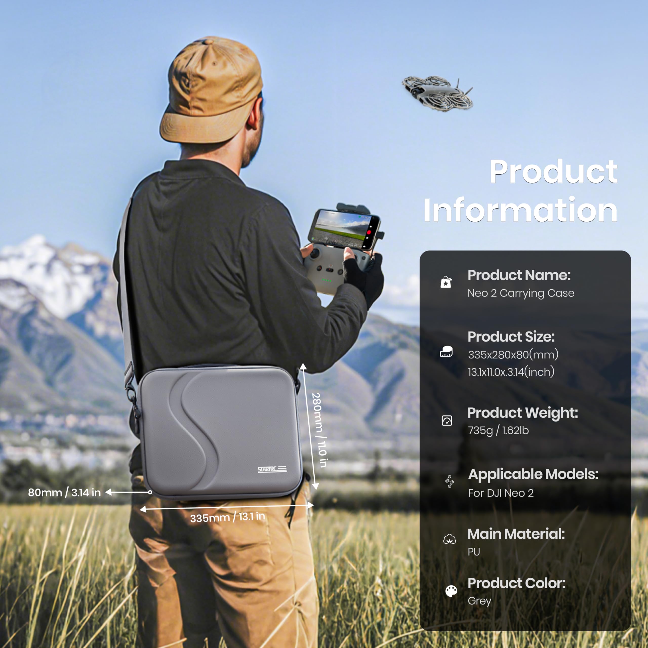 Drone Dji Rc N3 - Draagtas voor DJI Neo 2 accessoires