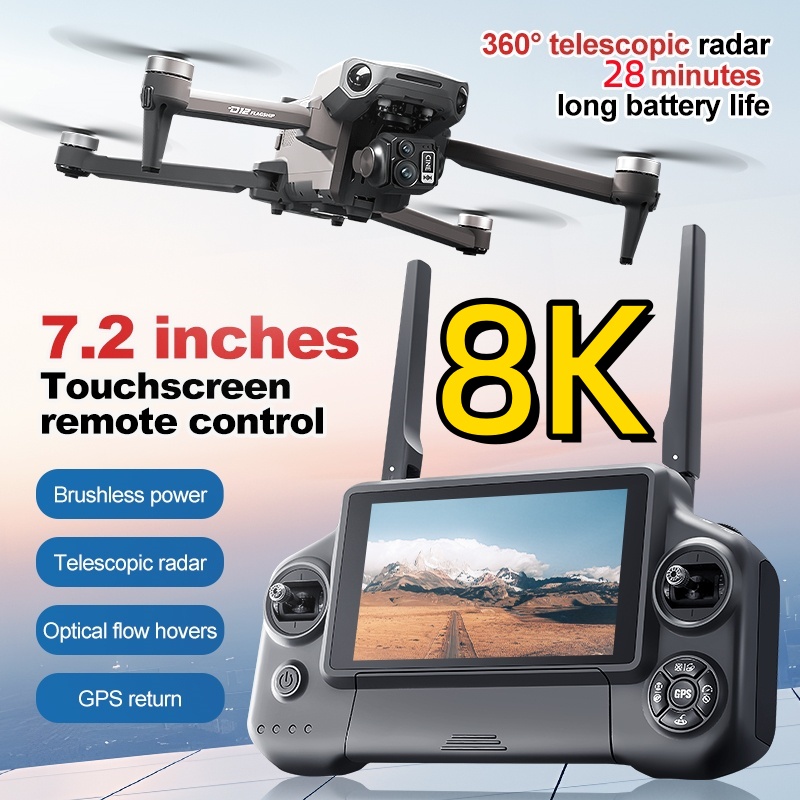 8K 3-assige Gimbal Brushless 7 - Drone Rc Folding recensie en prijs