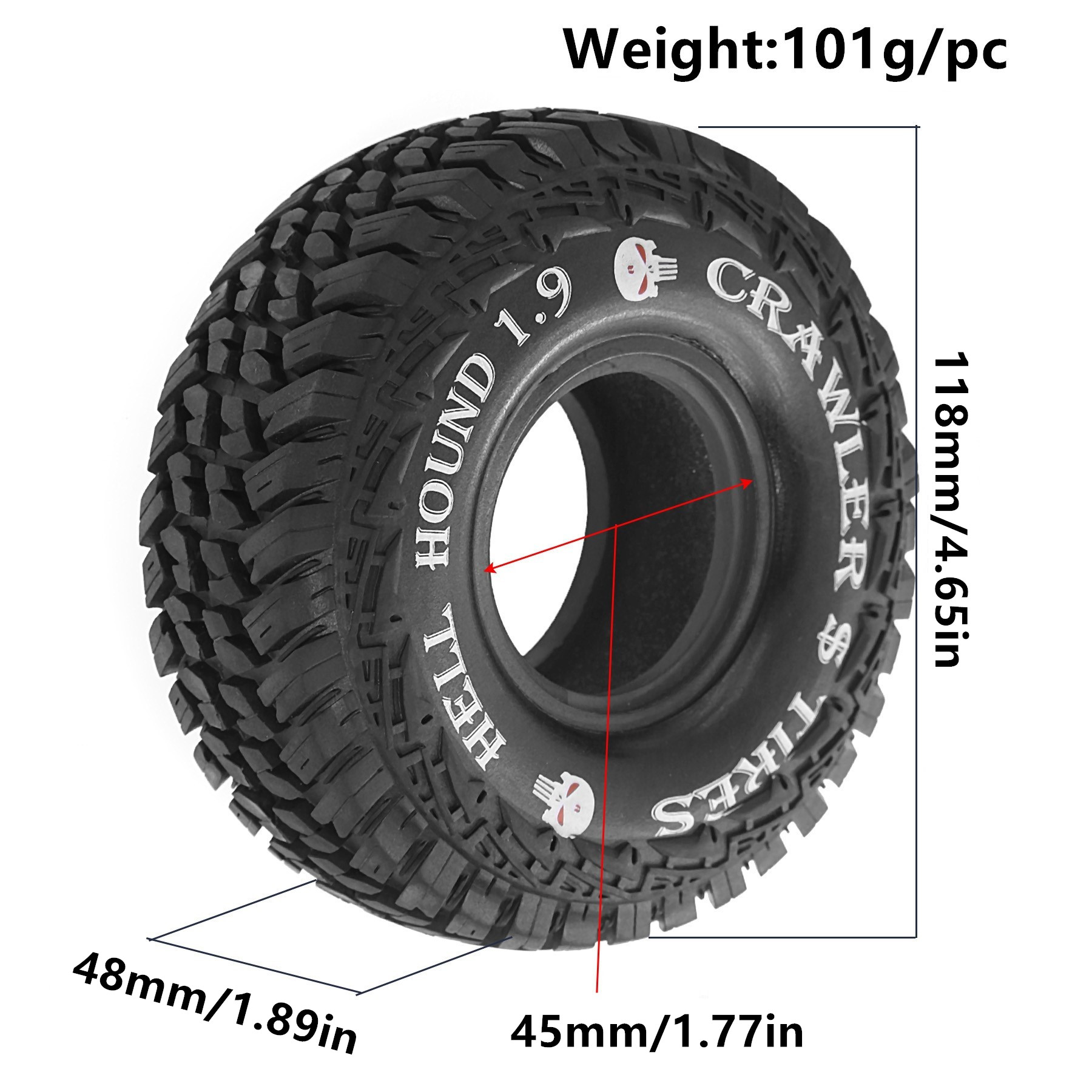 1.9 RC Banden 1/10 Rubber All  - Rc Rock Crawler recensie en prijs