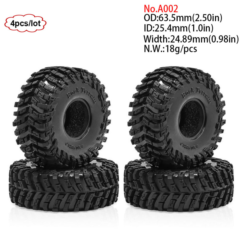 4 stuks 1.0 inch 57-67mm RC Cr - Rc Rock Crawler recensie en prijs