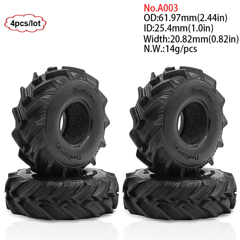 4 stuks 1.0 inch 57-67mm RC Cr - Rc Rock Crawler recensie en prijs